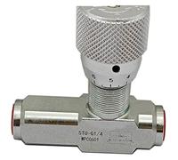 Soupape d'étranglement hydraulique à deux voies Régulation de la vitesse du cylindre à double admission et échappement par papillon des gaz G1/4 G3/8 G1/2-L(G3-4)