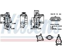 Soupape EGR AGR 98265 NISSENS pour RENAULT NISSAN
