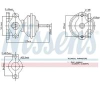 Soupape EGR AGR 98471 NISSENS pour AUDI VW SEAT