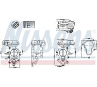 Soupape EGR AGR électrique 98156 NISSENS pour AUDI A6 C6 A4 B7 A4 B7 Avant