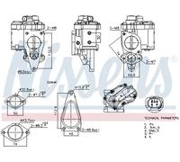 Soupape EGR AGR électrique 98241 NISSENS pour RENAULT SUZUKI