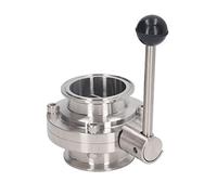 Soupape en acier inoxydable - Durable - Matériau avec ferule de connexion rapide, opération de poignée de virage facile pour les boissons laitières chimiques et utilisation (type 1)