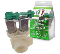 Soupape en Entrée pour Machine a Laver avec 2 Sorties à 180° a le Code Original 00428210 428210 00171261 171261 pour Bosch pour Balay pour Siemens - MADE IN ITALY - Garantie de 5 Ans - ONIX TECH