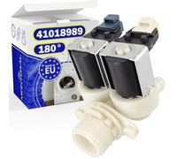 Soupape en Entrée pour Machine a Laver avec 2 Sorties à 180° a le Code Original 41018989 pour Candy pour Haier pour Hoover pour Rosieres pour Zerowatt - Made in EU - Garantie de 10 Ans - MONTERAL