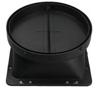 Soupape Évacuation 170mm Fumées Odours Cuisine Noire(Single Black 180) | Fermeture gravitaire automatique, empêche pour retour fumées, pour idéal hottes 150mm, plastique durable