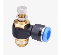 Soupapes de décharge Soupape de sécurité 20/50/100PCS 1/8 1/4 3/8 1/2 4 6 8 10mm Tuyau Tube Air l Raccord Pneumatique Réglable Contrôleur de Papillon des Gaz(A2,20 PCS)