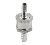 Soupapes de décharge Soupape de sécurité Clapet anti-retour en aluminium à sens unique en ligne 6/8/10/12 mm tuyau de tube d'eau d'air de carburant pour tuyau d'aspiration de voiture(6mm)