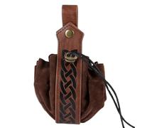 Soupchable en Cuir - Poule De Ceinture en Cuir PU pour Hommes Et Femmes | Sac De Monnaie Rétro Médiéval, Pochette De Dés pour Cosplay, Foire De La Renaissance, Jeu De Rôle, Accessoires De LARP, PE