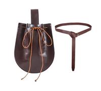 Soupchée à ceinture médiévale - Sac de renaissance vintage, pochette à ceinture portable | Pack Fanny en cuir, pochette à cordon pour la randonnée décontractée, bourse de ceinture de cosplay pour femm