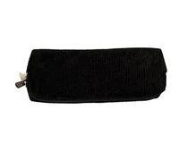 Soupchée au crayon en velours côtelé esthétique - Étui à stylo à grande capacité en tissu à tissu à tissus, organisateur de papeterie minimal, sac à fermeture éclair robuste pour les étudiants de bure