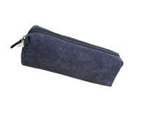 Soupchée au crayon en velours côtelé esthétique - Étui à stylo à grande capacité en tissu à tissu à tissus, organisateur de papeterie minimal, sac à fermeture éclair robuste pour les étudiants de bure