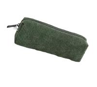 Soupchée au crayon en velours côtelé esthétique - Étui à stylo à grande capacité en tissu à tissu à tissus, organisateur de papeterie minimal, sac à fermeture éclair robuste pour les étudiants de bure