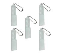 Soupchée aux aides auditives, casse de batterie d'aide auditive, 5pcs Boîtes de stockage de batterie en plastique en plastique avec porte-clés, porte-batterie de la taille de poche pour batterie d'ai