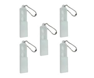 Soupchée aux aides auditives, casse de batterie d'aide auditive, 5pcs Boîtes de stockage de batterie en plastique en plastique avec porte-clés, porte-batterie de la taille de poche pour batterie d'ai
