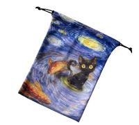 Soupchoir du support de carte de tarot, pochettes de sacs de tarot,Sac de rangement à crampon pour dés 13x18cm | Case de protection du deck pour les decks Oracle, s'adapte à la plupart des cartes de j