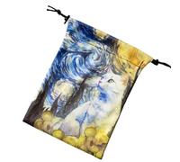 Soupchoir du support de carte de tarot, pochettes de sacs de tarot | Stockage du support de dés à crampons 13x18cm | Case de protection du deck pour les decks Oracle Tarot de taille la plus standard e