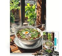 Soupe de Nouilles aux œufs Puzzle de 1000 pièces pour Adolescents Stimule la mémoire, réduit Le Stress, découpe Lisse, Cadeau Artistique (38x26cm)