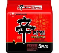 Soupe de nouilles coréenne Nongshim Shin Ramyun - Lot de 5 pièces (5 x 120 g)