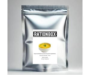 Soupe instantanée au poulet - 10 portions lyophilisées - Durée de conservation : 25 ans - Ration d'urgence