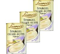 Soupe Lacroix à la crème d'asperges crémeuse avec morceaux d'asperges 400ml paquet de 3