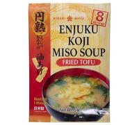 Soupe Miso Instantanée Japonaise Hikari - 8 Soupe par Sachet - Offres de 1, 2 et 3 Sachets - Livraison Gratuite France (1 sachet, Tofu frit & algues Séchées)