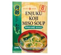 Soupe Miso Instantanée Japonaise Hikari - 8 Soupe par Sachet - Offres de 1, 2 et 3 Sachets - Livraison Gratuite France (1 sachet, Wakame (Algues Séchées))