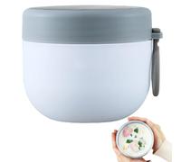 Soupe portable - 600 ml en acier inoxydable double couche, scellé sous vide, couvercle anti-déversement, poignée ergonomique légère | Récipient repas chaud pour soupes et boissons pour les repas