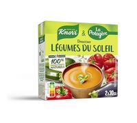 Soupe prête à réchauffer pour un repas rapide et savoureux - KNORR & LA POTAGERE Douceur de Légumes du Soleil, 2 briques de 30 cl - Lot de 3