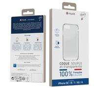 Muvit Coque Crystal Soft Transparente pour iPhone SE/8/7/6S/6