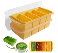 Souper Cube Silicone Moule de Congélation avec Couvercle, Plateau de congélation en silicone, Grand bac à glaçons pour Soupes Conserver, Bac a Glacon Soupe pour Sauces, Plats Préparés, Glace