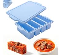 Souper Cubes Moule de congélation en silicone avec couvercle, grand moule à soupe, bac à glaçons, récipient de congélation pour bouillon, sauce, grands glaçons, préparation des aliments (C)