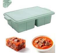 Souper Cubes Moule de congélation en silicone avec couvercle, grand moule à soupe, bac à glaçons, récipient de congélation pour bouillon, sauce, grands glaçons, préparation des aliments (B)
