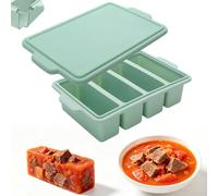 Souper Cubes Moule de congélation en silicone avec couvercle, grand moule à soupe, bac à glaçons, récipient de congélation pour bouillon, sauce, grands glaçons, préparation des aliments (D)