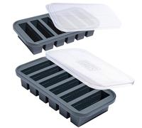 Souper Cubes Moules en silicone pour congélateur 1/2 tasse avec couvercles | Cubes en silicone 100 % au platine, passent au four et au micro-ondes, parfaits pour congeler des bouillons, des sauces