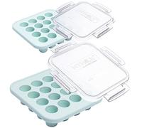 Souper Cubes MyMilk Plateau de congélation pour aliments pour bébé avec couvercle - Plateau de congélation en silicone de 14 ml - Récipient de rangement parfait pour les aliments pour bébés, les