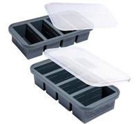 Souper Cubes Plateau de congélation en silicone de 1 tasse/250 mL avec couvercles, parfait pour conserver la soupe, le bouillon, les sauces, la cuisine par lots et plus encore, moules de congélation