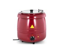 Soupière Électrique Marmite Cuve Amovible Marmite Faitout Inox Rouge 10 L 400 W
