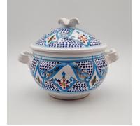 Soupière Marocain Turquoise Liseré