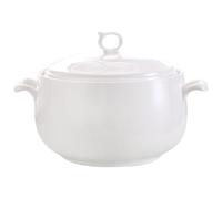 Soupière ronde en céramique de 3 000 ml avec couvercle, résistante à la chaleur, avec poignées, compatible micro-ondes, pour restaurant, cuisine à domicile