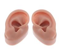 Souple Modèle Silicone de D'anatomie en L'oreille pour Enseignement | Simulation Réaliste, Démonstration et Entraînement au Perçage, Usage Médical, Couleur Café