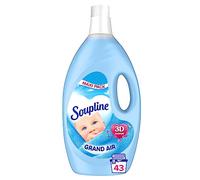 SOUPLINE - Adoucissant Dilué Soupline 3D Grand Air - Formule Active à Froid - 92 % d'Ingrédients d'Origine Naturelle - Bouteille de 2,85 L