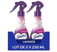 SOUPLINE - Brume de Linge 3D Parfum Lavande - Spray Pour Rafraîchir le Linge - Parfume Instantanément - Complément idéal à votre adoucissant - Lot de 2X 250 ml