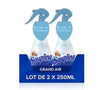 SOUPLINE - Brume de Linge Parfum Grand Air - Spray Pour Rafraîchir le Linge - Parfume Instantanément - Complément idéal à votre adoucissant - Lot de 2X 250 ml