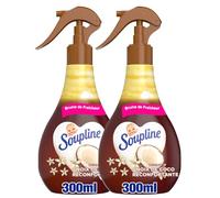 Soupline, Brume de Linge Parfumée, Noix de Coco, Lot 2 x 300 ml | Spray désodorisant textile à base d'eau, Idéal pour linge de maison et vêtements, Brume de fraîcheur