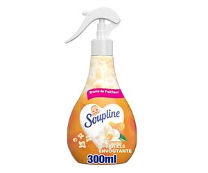 Soupline, Brume Parfumée de Linge, Désodorisant Envoûtante Vanille, 300 ml | Spray désodorisant textile sans repassage, Sensation de fraîcheur instantanée aux huiles essentielles, Ne laisse pas de trace