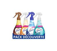 Soupline - Pack Découverte Brume de linge - Grand Air - Vanille - Coco - Fleurs Blanches - Lot de 4x300ml