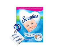 Soupline - Pack Fraîcheur- Coco - Sachets Rafraichissants Grand Air - Boîte de 3 - Spray Adoucissant - Coco - 2x300 ml