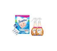 Soupline - Pack Fraîcheur Linge Vanille | Boîte de 3 Sachets Parfumés Armoire + Lot 2 Sprays Adoucissants 300ml - Linge Doux, Frais et Parfumé Longue Durée