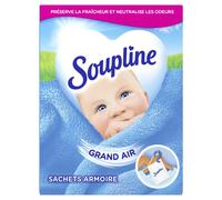 SOUPLINE Parfum de linge Sachets armoire Grand Air X3