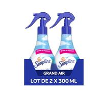 SOUPLINE Brume de Linge 3D Parfum Grand Air, Spray Rafraîchissant pour le Linge, Parfume Instantanément, Complément Idéal à votre Adoucissant, Lot de 2X 250